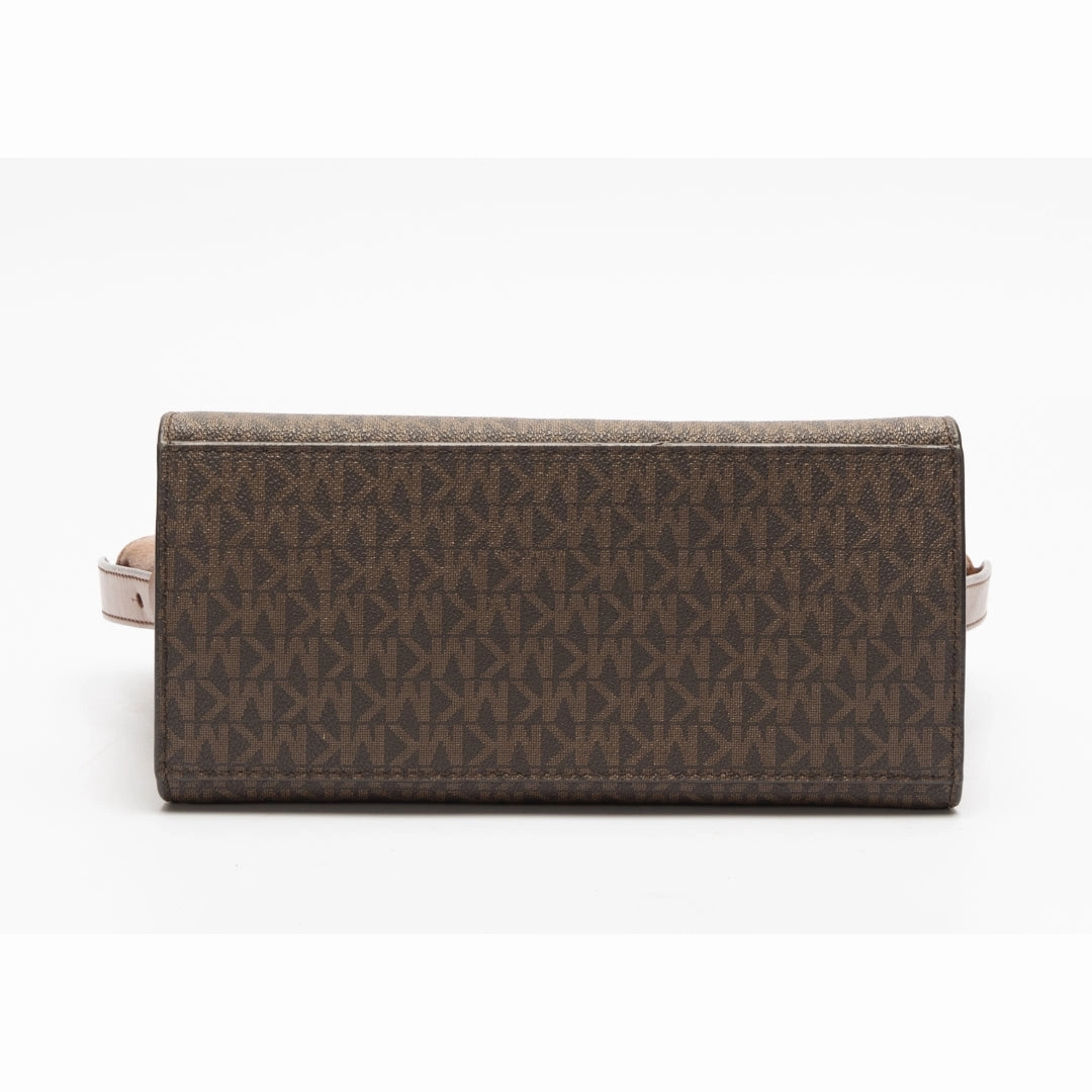 Michael Kors Signature Canvas and Leather Small Avril Satchel