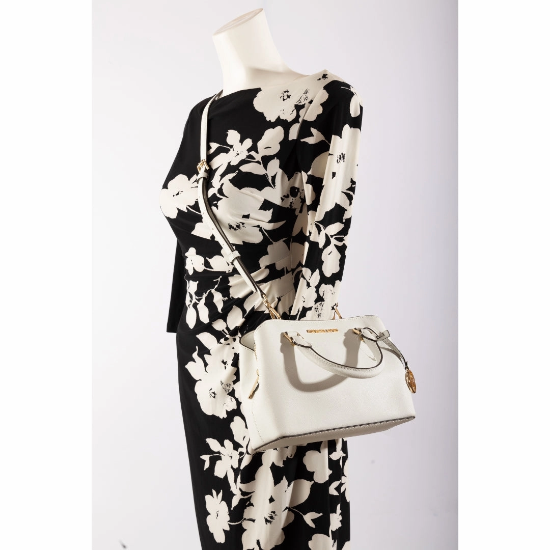 Michael Kors White Savannah Satchel
