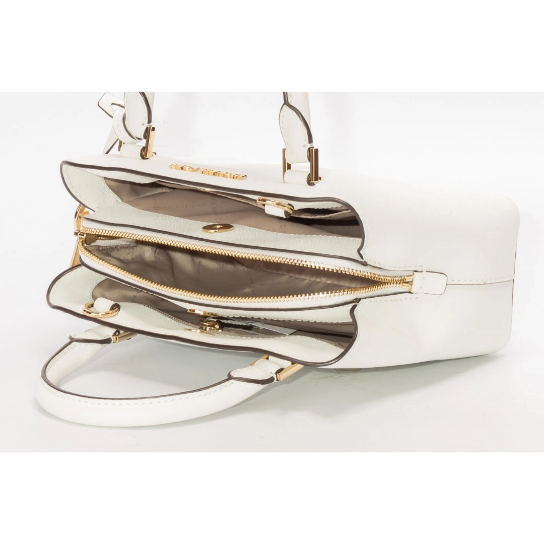 Michael Kors White Savannah Satchel