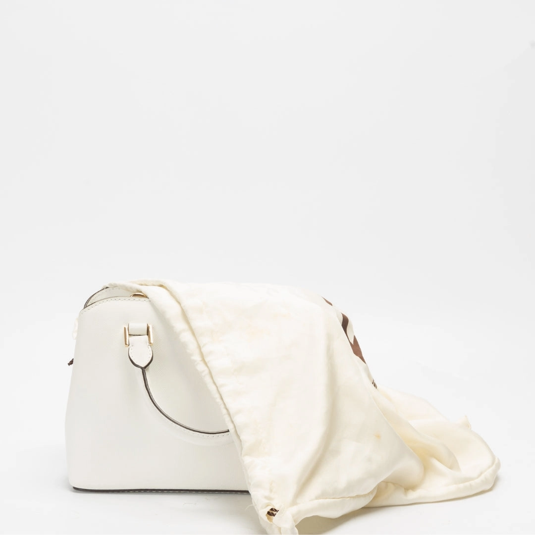 Michael Kors White Savannah Satchel