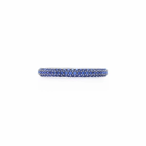 Moonlight 3-Row Ring with Pav?? Sapphires