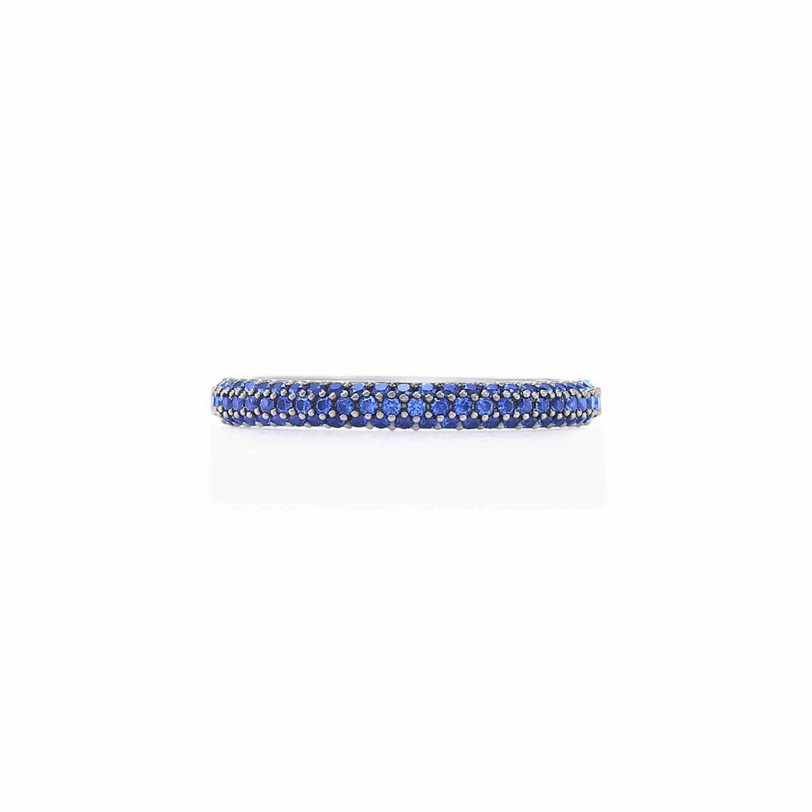 Moonlight 3-Row Ring with Pav?? Sapphires