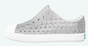 Native Jefferson Bling Silver Bling/Shell White Size C5