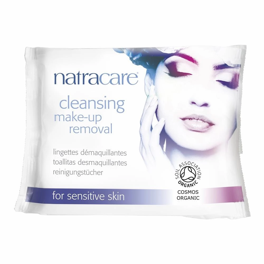 Natracare Cleansing Make-Up Removal Wipes for sensitive skin 20's