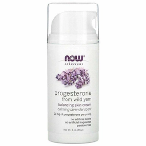 Natural Progesterone, Liposomal Skin Cream, Calming Lavender, 3 oz (85 g) - Now Foods