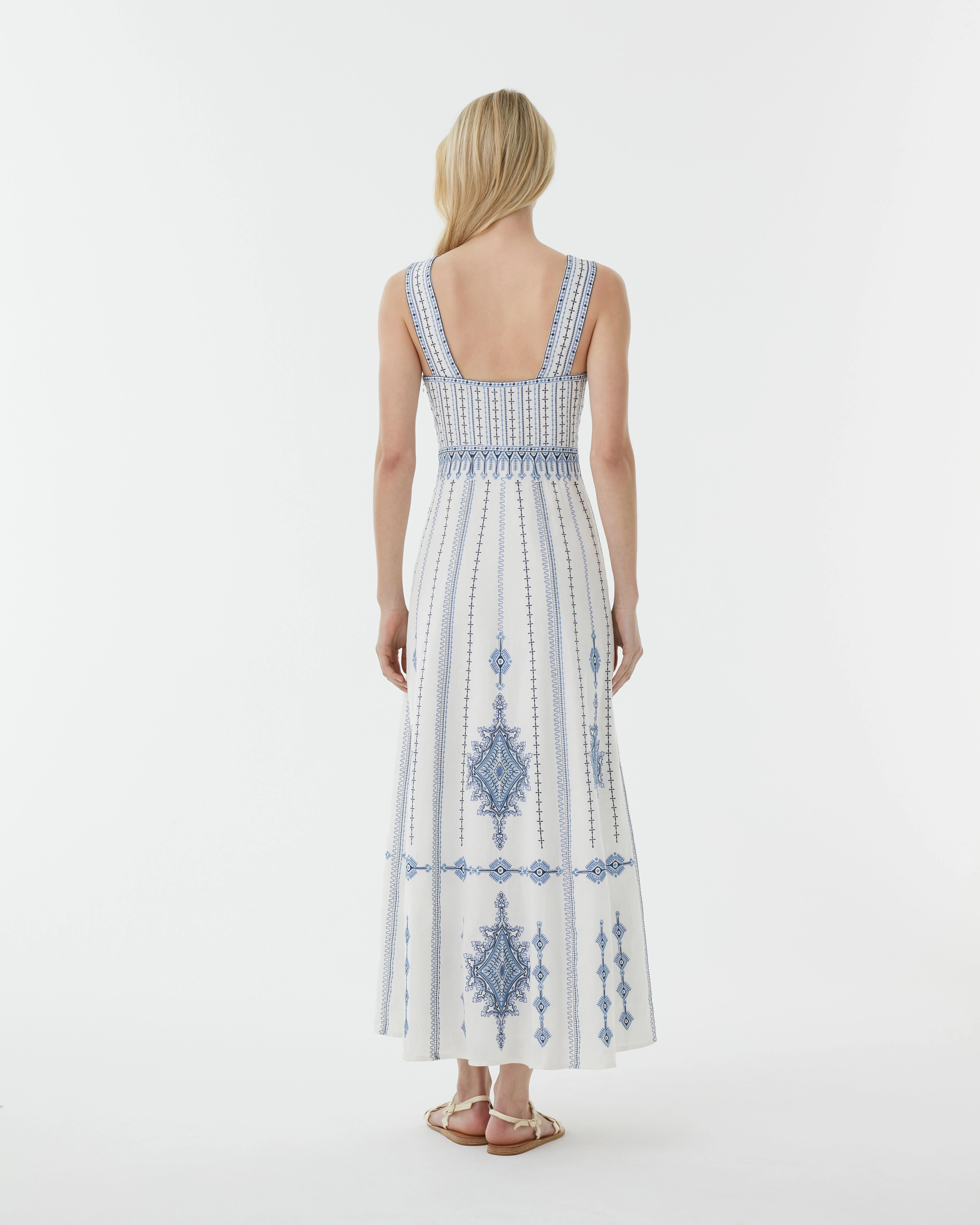Nellie Dress with Astragal Embroidery