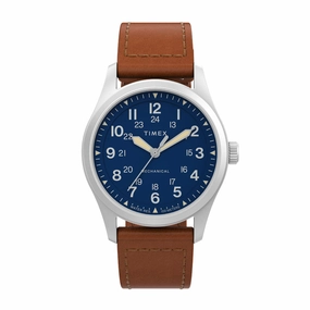 North Field Post Mechanical Hand-wound 38mm Leather Band
