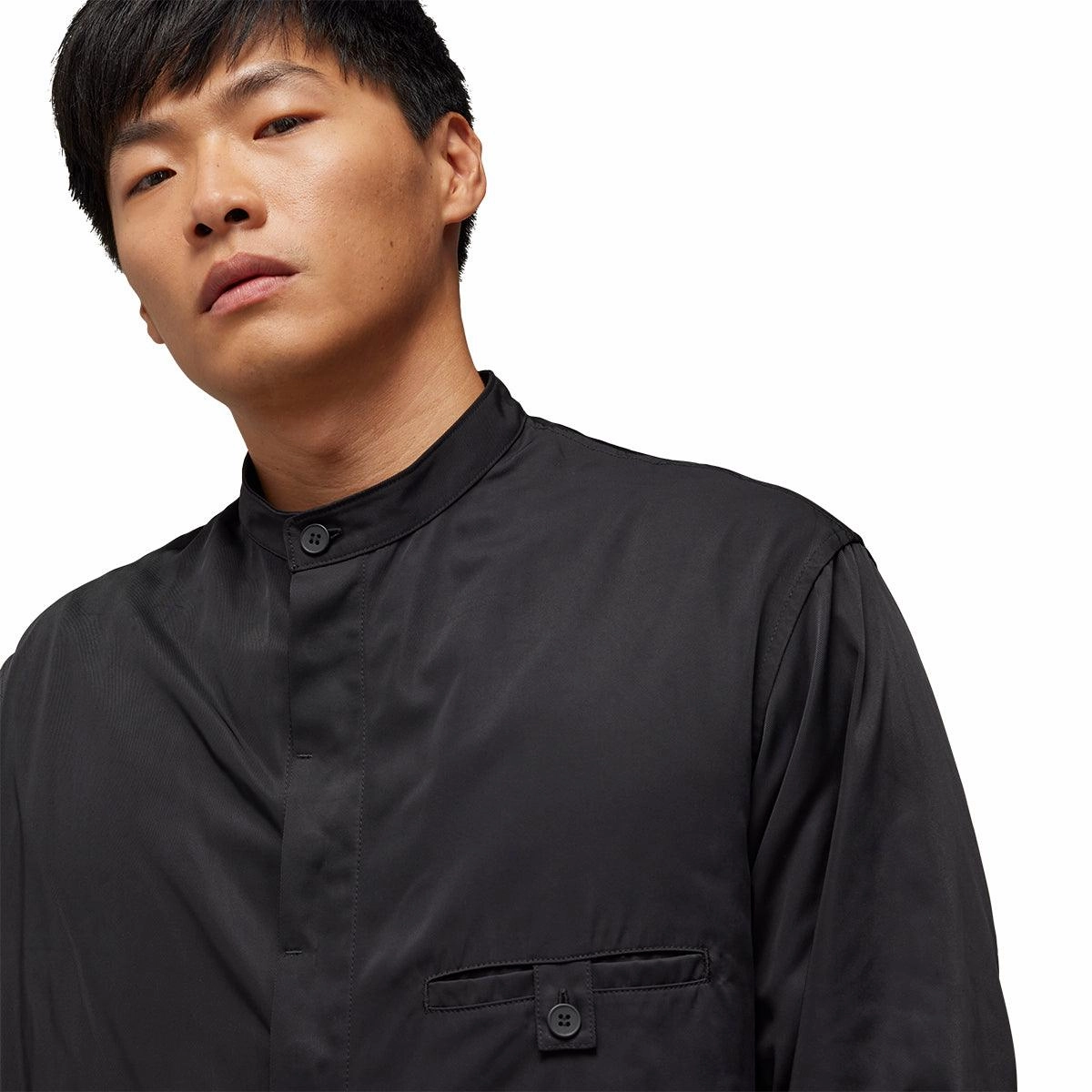 Nylon Twill Overshirt 'Black'