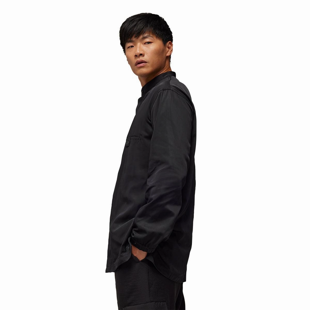 Nylon Twill Overshirt 'Black'