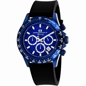 Oceanaut Men's Watch - Biarritz Quartz Blue Dial Black Rubber Strap | OC6117R