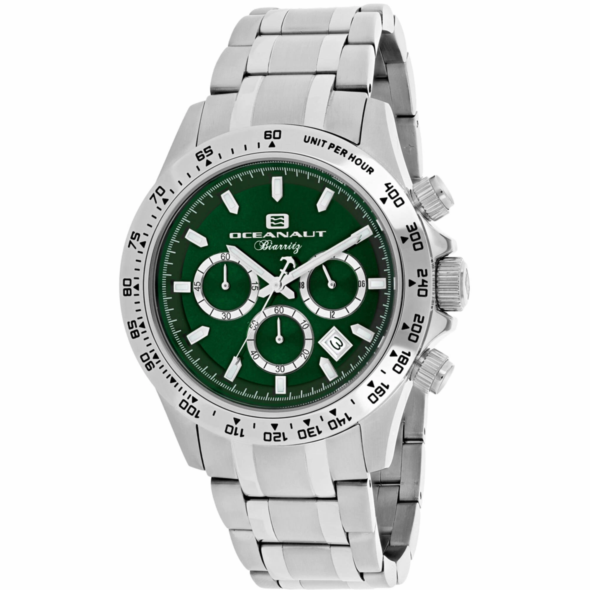 Oceanaut Men's Watch - Biarritz Quartz Green Dial Stainless Steel Bracelet | OC6112