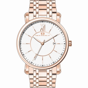 Oceanaut Men's Watch - Expedition White Dial Rose Gold Case Steel Bracelet | OC4984