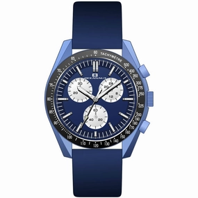 Oceanaut Men's Watch - Orbit Quartz Blue Stainless Steel Case Leather Strap | OC7584