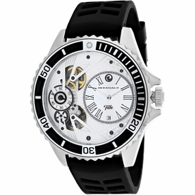 Oceanaut Men's Watch - Tide Quartz Silver Tone Case Black Rubber Strap | OC0990