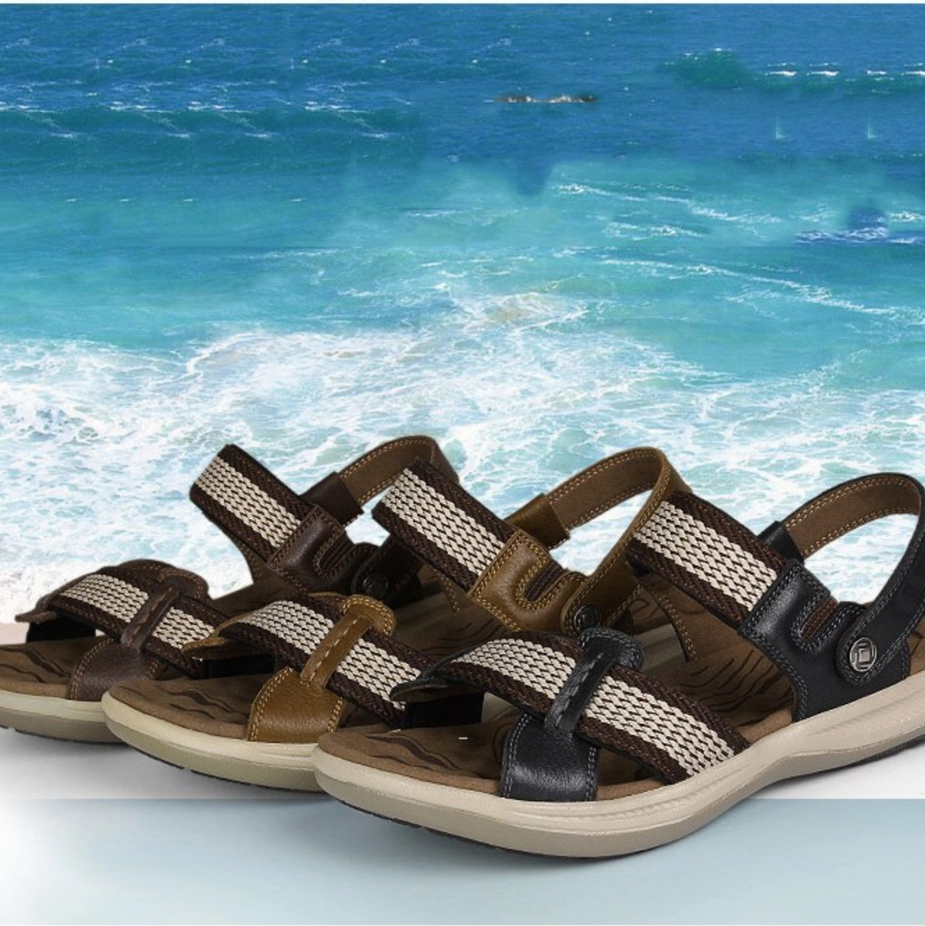 OCW Orthopedic Sandals Women Arch Support Leather Elastic Strap Comfy Summer