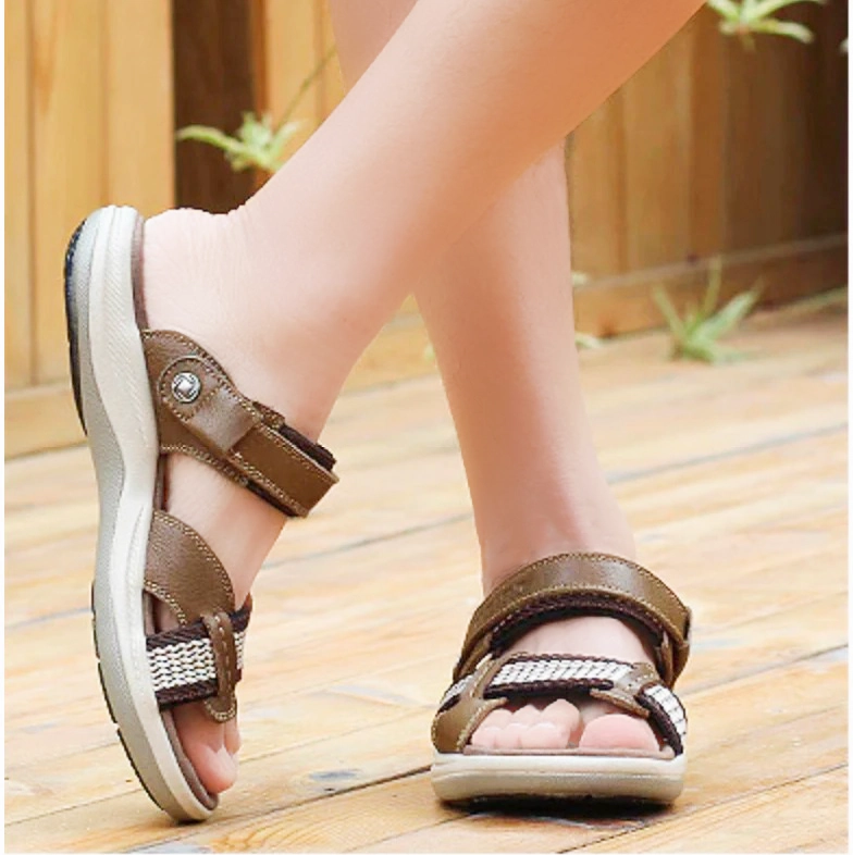 OCW Orthopedic Sandals Women Arch Support Leather Elastic Strap Comfy Summer