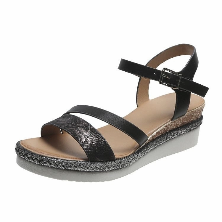 OCW Orthopedic Women Dress Sandals Comfortable Arch Support Elegant Snake Print Pattern