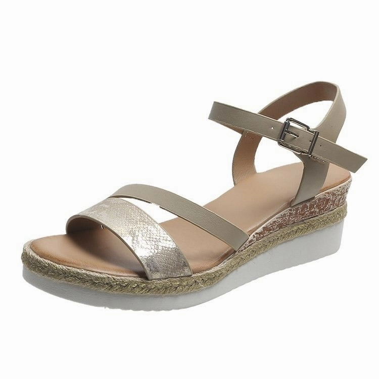 OCW Orthopedic Women Dress Sandals Comfortable Arch Support Elegant Snake Print Pattern