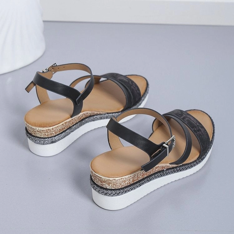 OCW Orthopedic Women Dress Sandals Comfortable Arch Support Elegant Snake Print Pattern