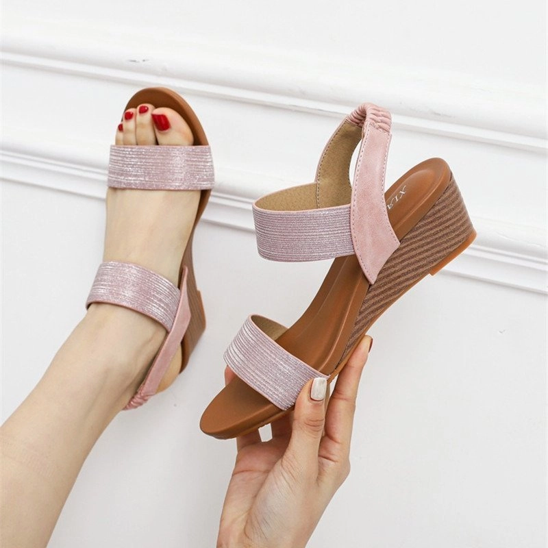 OCW Orthopedic Women Dress Sandals Comfortable Arch Support Glittering Strap Elegant Design