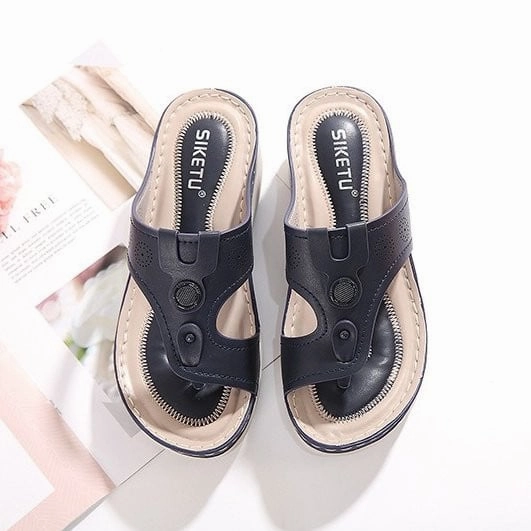 OCW Women Vintage Flip-flops Waterproof Wedge Orthopedic Sandals