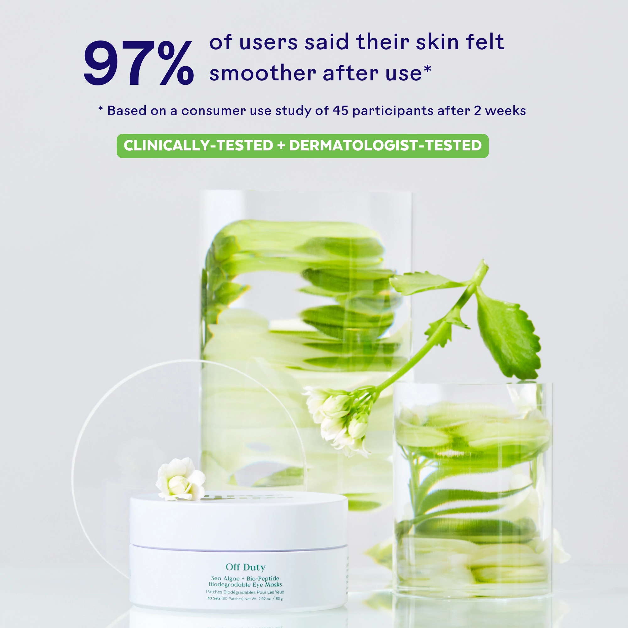OffDuty? Sea Algae   Bio-Peptide Smoothing Biodegradable Eye Masks