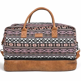 Oflamn Weekender Bag for Women Carry-On Luggage Bohemian?style Duffle Bag Overnight Bags 3-4 Day' Travel Bags with Separated Shoes Compartment