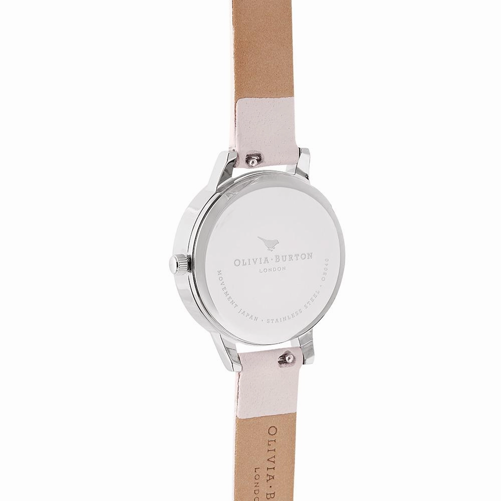 Olivia Burton Semi Precious Silver Blossom Watch - Silver