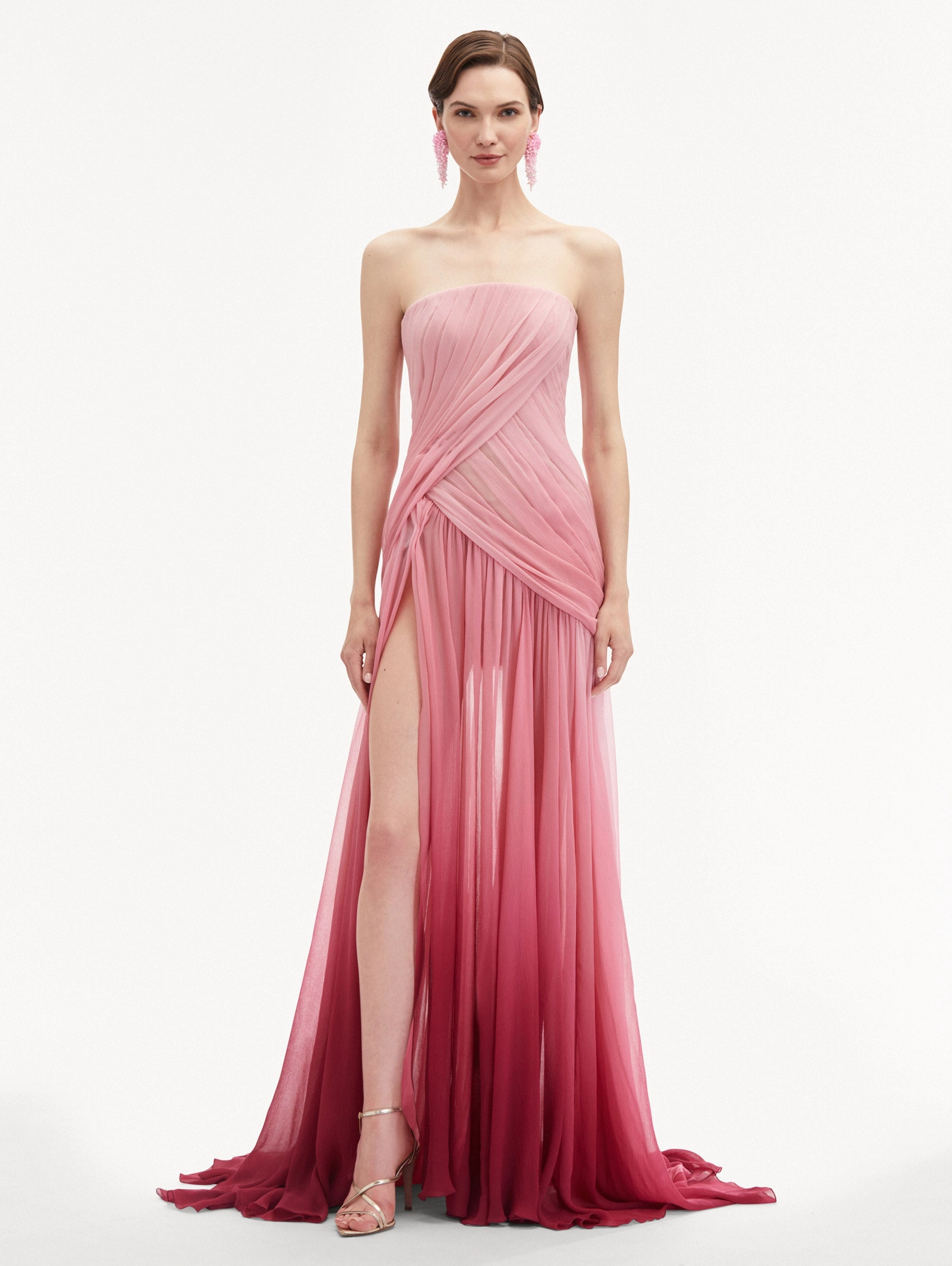 Ombr?? Silk Chiffon Gown