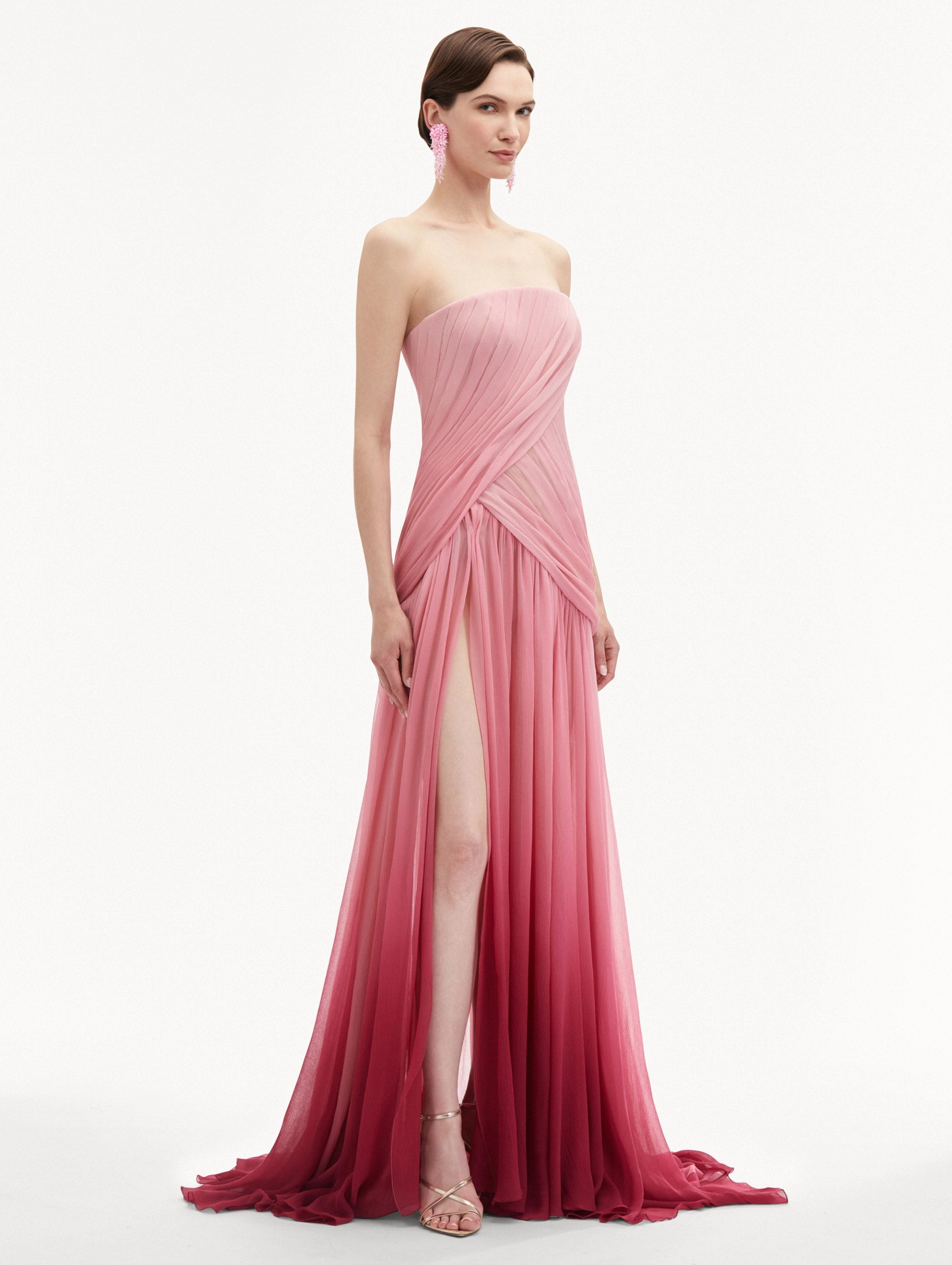 Ombr?? Silk Chiffon Gown