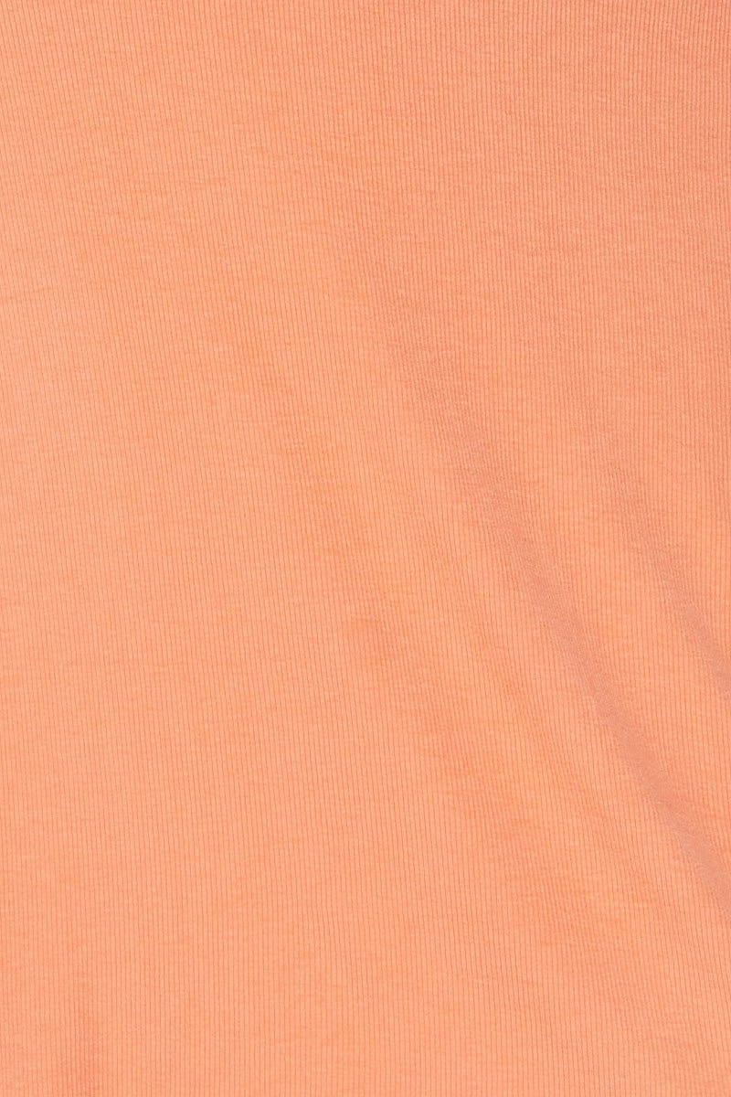 Orange Ribbed Maxi Skirt