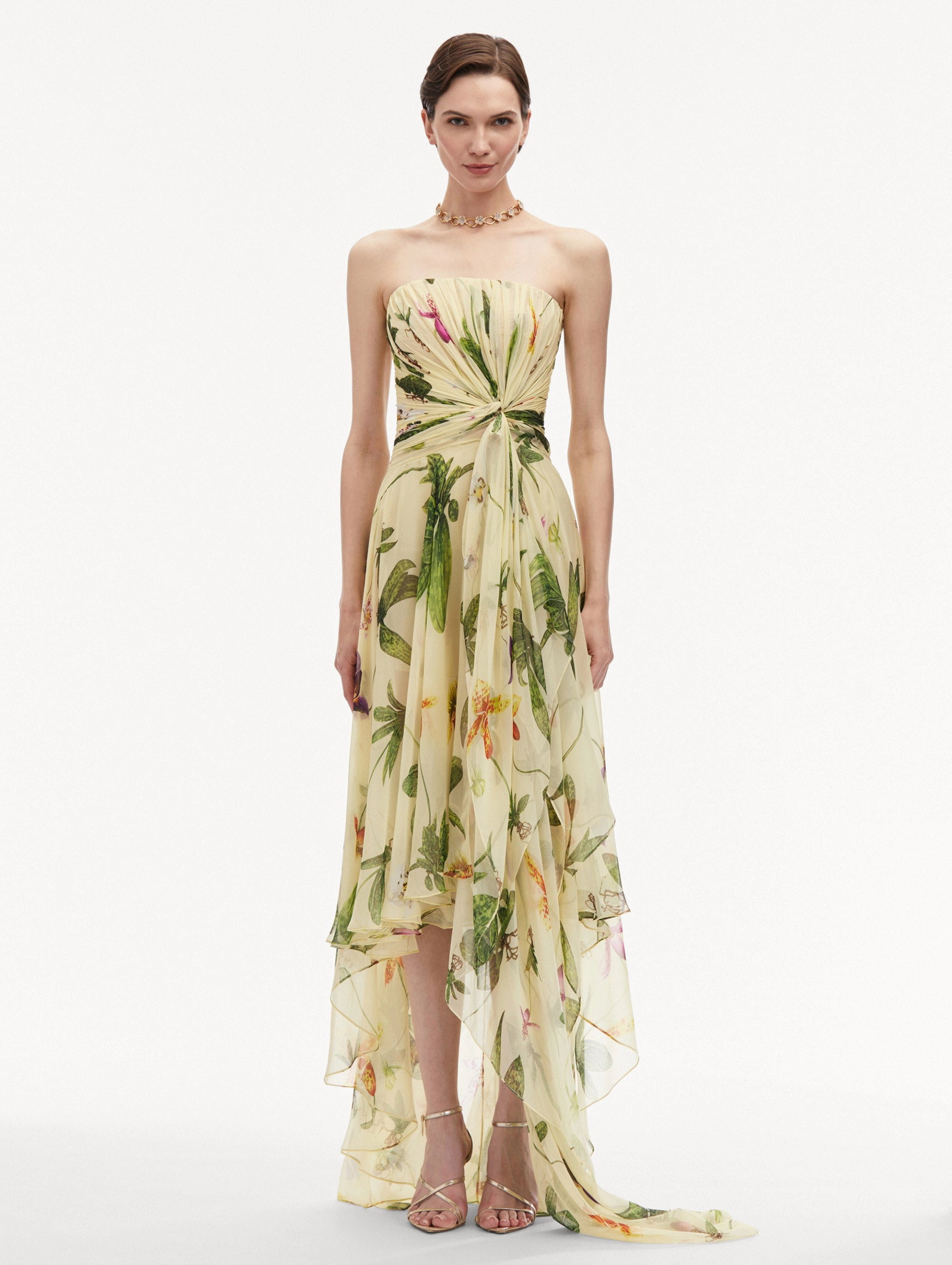 Orchid Silk Chiffon Gown