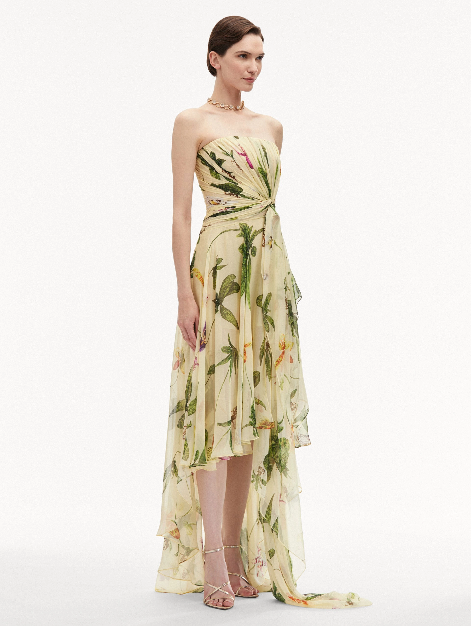 Orchid Silk Chiffon Gown