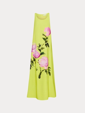 Painted Roses Sleeveless Gown