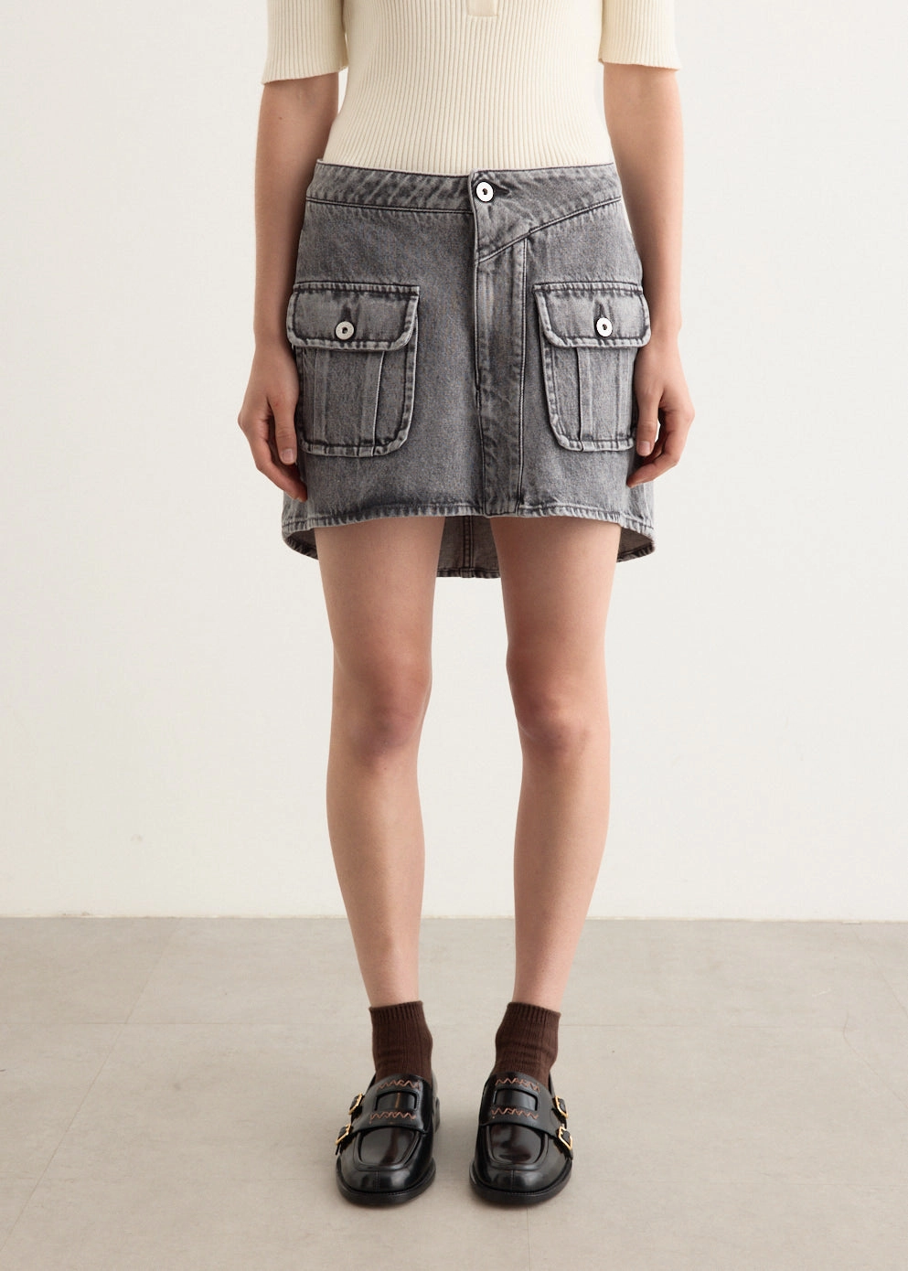 Patch Pocket Mini Skirt