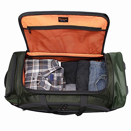Pathfinder Gear 22 Inch Rolling Drop Bottom Duffel, Olive, One Size