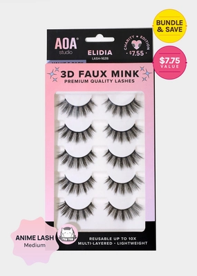 Paw Paw: 3D Faux Mink Lashes - Elidia 5-Pack