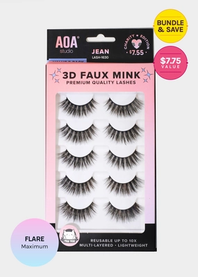 Paw Paw: 3D Faux Mink Lashes - Jean 5-Pack