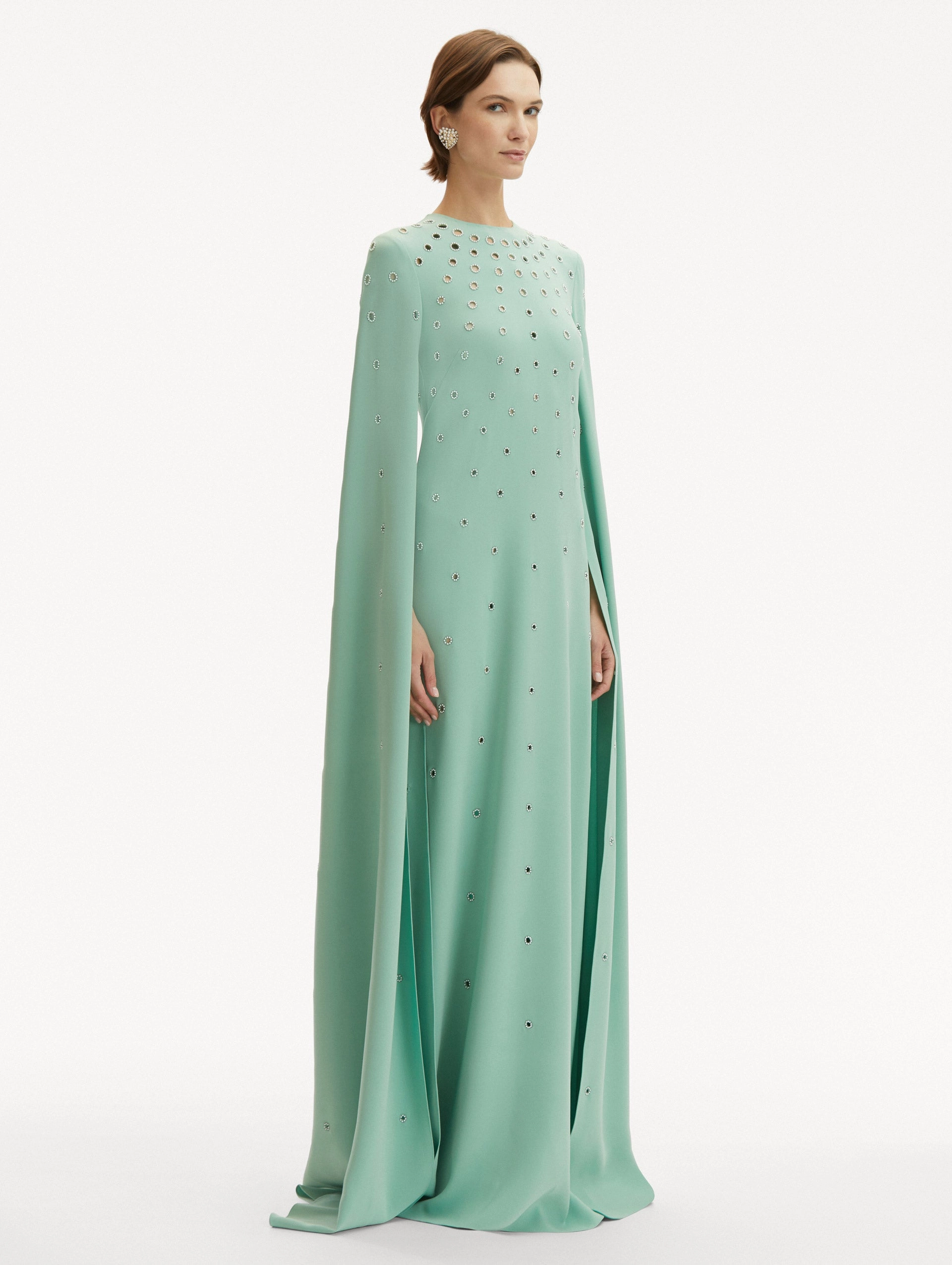 Pearl Eyelet Embroidered Caftan