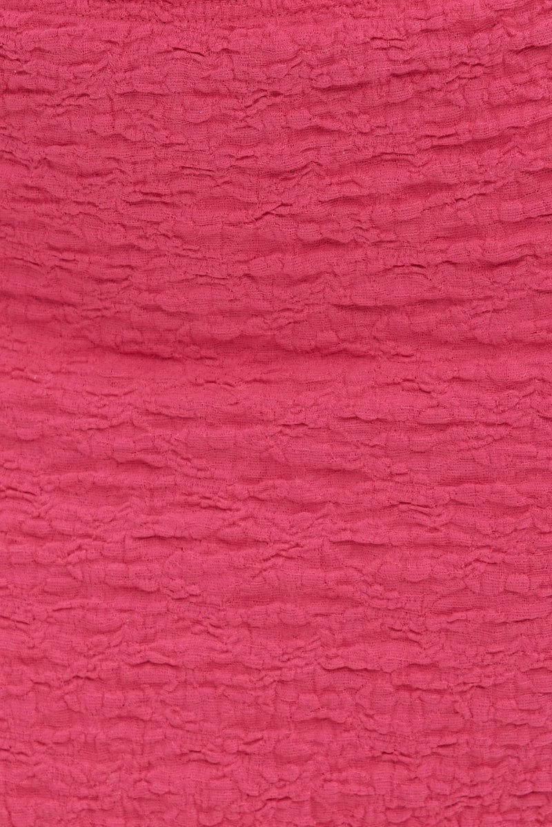 Pink Midi Skirt High Rise Pencil