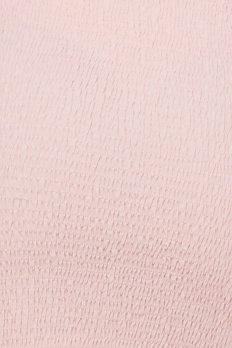 Pink Mini Skirt Mini Shirred Bodycon