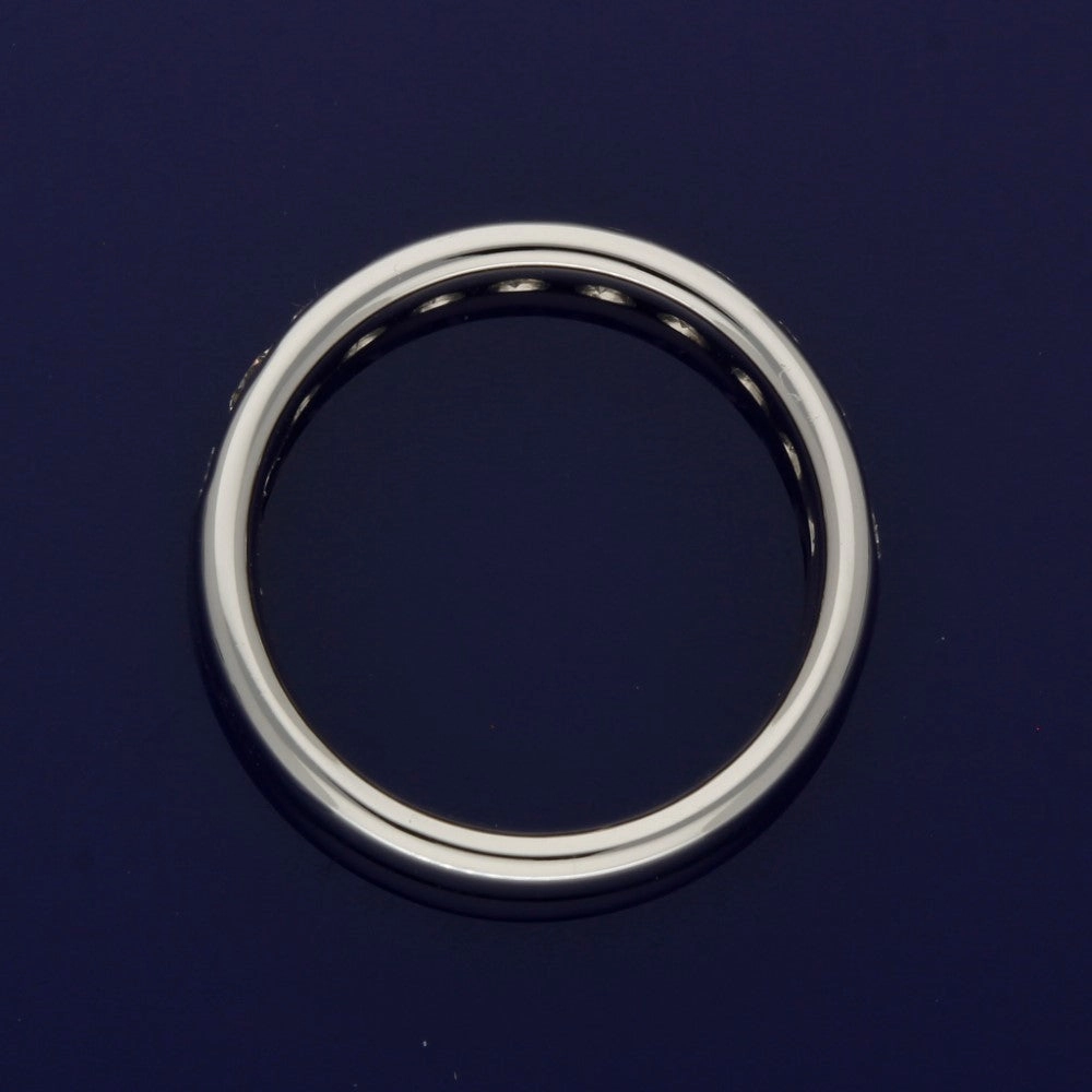 Platinum 1ct Diamond Half Eternity Ring - 4mm