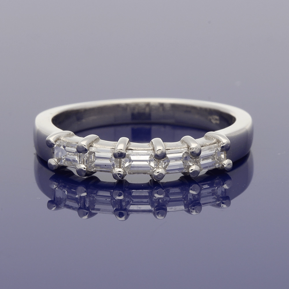 Platinum Diamond Baguette 5-Stone Ring