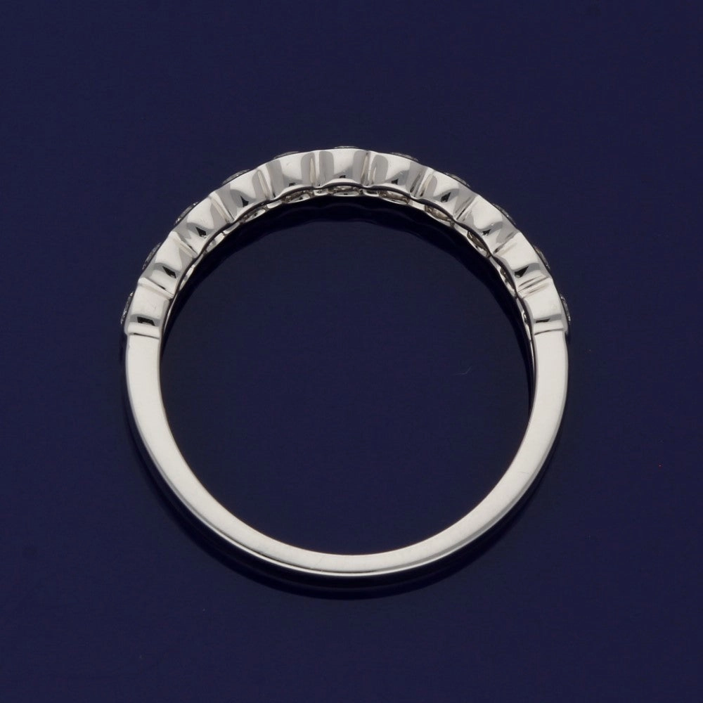 Platinum Diamond Bezel Set Half Eternity Ring