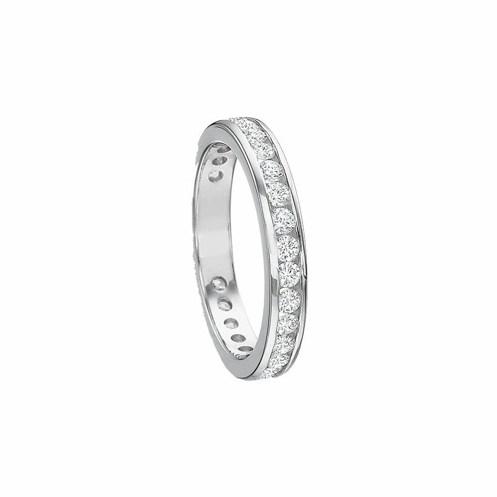 Platinum Diamond Channel Set Eternity Band