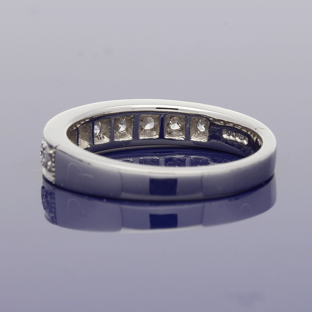 Platinum Graduated Diamond Half Eternity Ring