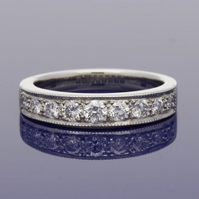 Platinum Graduated Diamond Half Eternity Ring