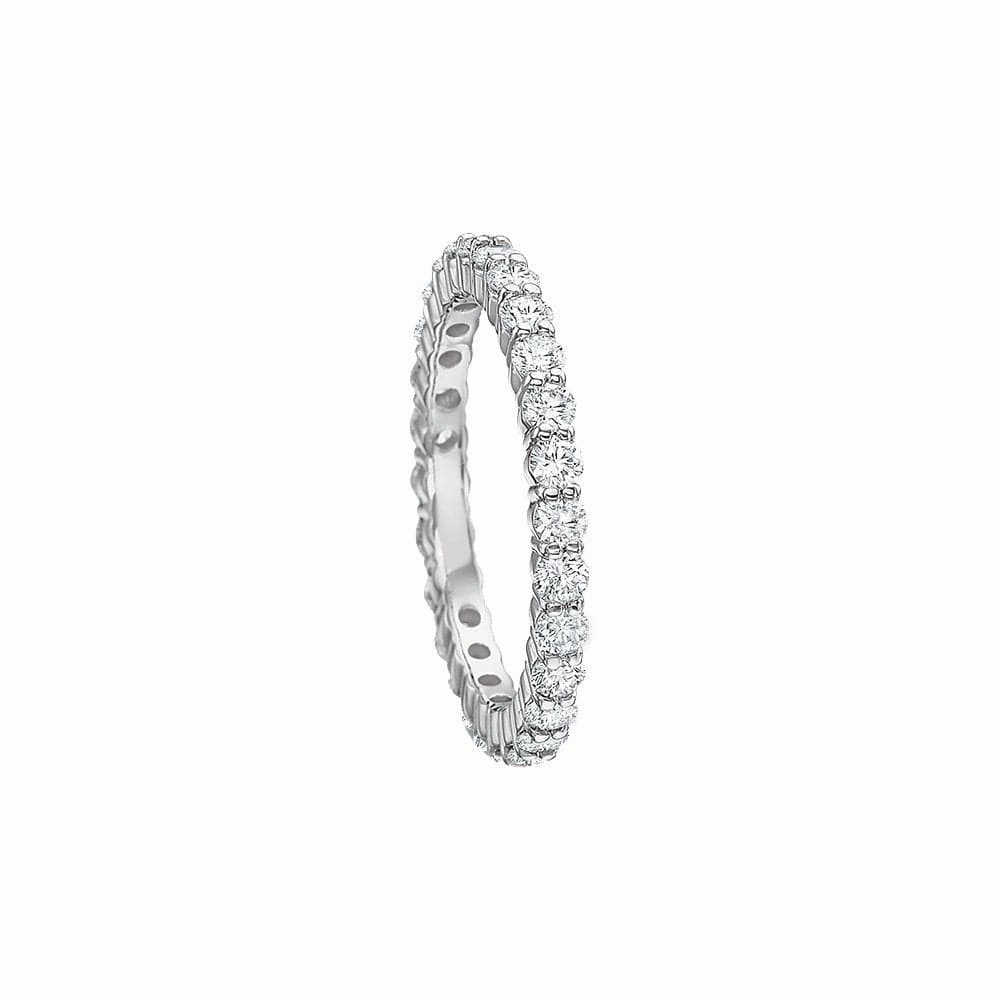 Platinum Precicion Set Diamond Eternity Band