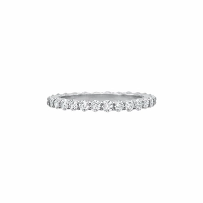 Platinum Precicion Set Diamond Eternity Band