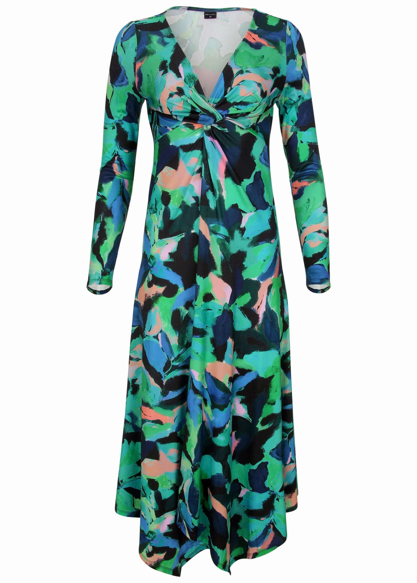 Plunge Twist Maxi Dress - Brushed Petals